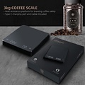 Koffie Weegschaal -  Usb Rechargeable - Elektronische weegschaal met hoge temperatuurbestendige timing - 0.1g tot 3 kg