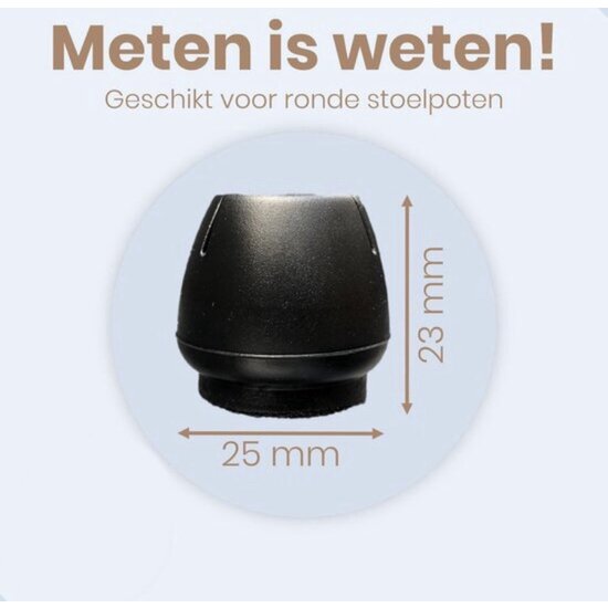 Igoods Igoods 24x Stoelpoot beschermers - Doppen - Zwart