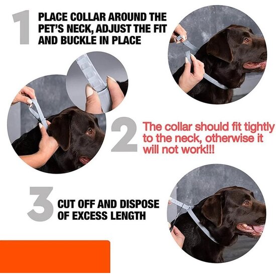 Vlooienband hond - Vlooienband kat - Grijs