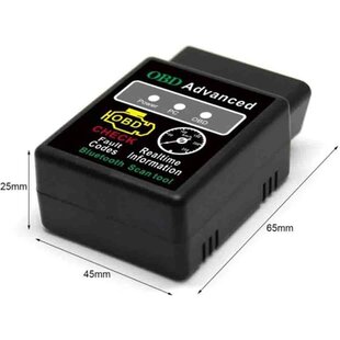OBD2 scanner bluetooth -Mini ELM327 - V2.1 Bluetooth- HH OBD - OBDII - auto computer uitlezen - Car reader - Diagnose - Zwart