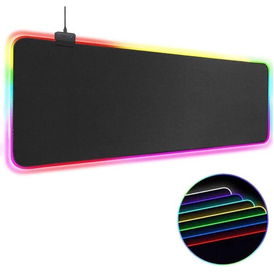 Igoods Igoods Gaming Muismat XXL - RGB LED Verlichting - Anti-Slip