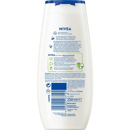 Nivea Nivea Douchegel - Coconut & Jojoba Oil - 250ml