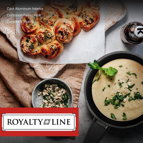 Royalty Line Royalty Line Pannenset - Luxe 10-delige Koekenpan Inductie - Red vlam