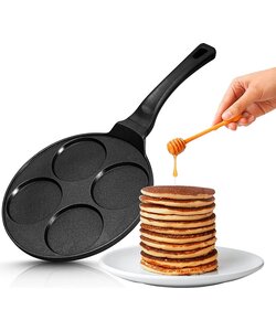 Pancake pannenkoekenpan 4 kop marmeren anti aanbaklaag
