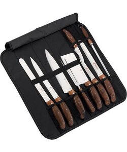 Royalty Line RL-K9C; Messen set met lederen tas (9 stuks)