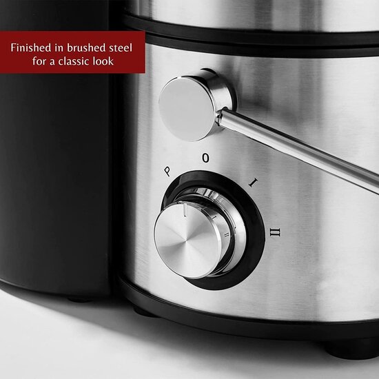 Royalty Line Royalty Line 4 in 1 Slowjuicer - Blender / Hakmolen / Koffiemolen - Sapcentrifuge voor Groenten & Fruit - Juicer met 1 Liter Sapbeker en 2 Liter Pulpreservoir -  3 Snelheden - 1000W  - Zilver