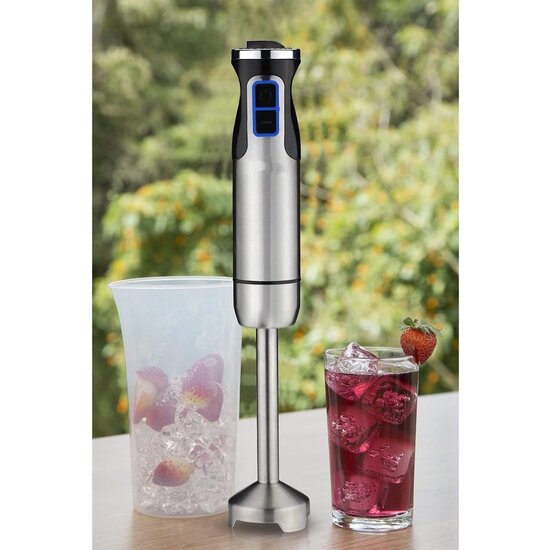 Royalty Line Royalty Line Staafmixer - 3 in 1 Staafmixer Set - 800W - RVS - Hakmolen - Blender - Garde Met Snelheidsinstellingen