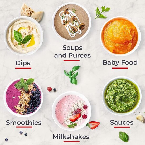 Royalty Line Royalty Line  Staafmixer - 800W - 9 Snelheden - RVS  - Zwart