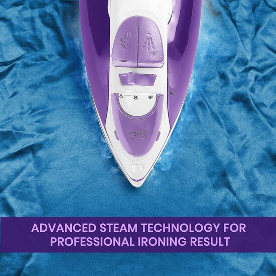 Royalty Line Royalty Line Stoom Strijkijzer Steam Iron - Paars - 2300 Watt - paars
