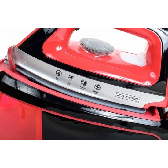 Royalty Line Royalty Line®  Strijkijzer - 2400W - Stoomstrijkijzer - Strijkijzer Met Stoomgenerator - 1.2 L Waterreservoir -  Rood