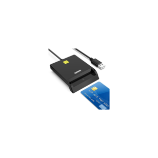 Igoods USB ID Kaartlezer - USB 3.0 Kaartlezer - Smartkaart Lezer - ID Card Reader - Credit Card Lezer - Zwart