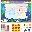 Igoods Igoods speelmat 110 x 80 cm - Tekenmat Met 4 Magic Pennen & Stempelset - Aqua Magic Doodle Mat voor Kinderen - Speelgoed Cadeau voor 3 tm 8 Jaar