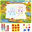 Igoods Igoods speelmat 110 x 80 cm - Tekenmat Met 4 Magic Pennen & Stempelset - Aqua Magic Doodle Mat voor Kinderen - Speelgoed Cadeau voor 3 tm 8 Jaar