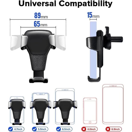 Igoods Igoods Telefoonhouder - Telefoonhouder met Klem - Auto Ventilatie - Universeel - Telefoonhouder Auto