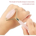 Igoods Igoods Massage Set - Rose Quartz Roller en Steen - Gezichtsmassage - Facial Roller - Schraper - Roze