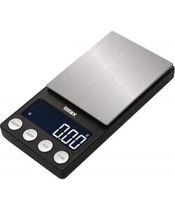 Imtex Digitale Precisie Keukenweegschaal - 1000 g / 0,1 g - Van 0,1 tot 1000 gram - Pocket Mini Scale - Batterij - Zwart
