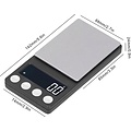 Imtex Imtex Digitale Precisie Keukenweegschaal - 1000 g / 0,1 g - Van 0,1 tot 1000 gram - Pocket Mini Scale - Batterij - Zwart