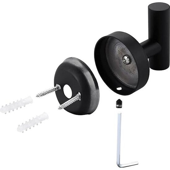 Igoods Igoods Handdoekhaakje - Badkamerhaakje - Ophanghaakje - Badjas - RVS - Zwart