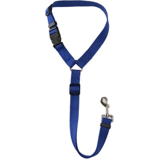 Igoods Igoods Hondengordel - 2-in1 Hondenriem - Veiligheidsgordel - Verstelbaar - Nylon - Blauw