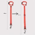 Igoods Igoods Hondengordel - 2-in1 Hondenriem - Veiligheidsgordel - Verstelbaar - Nylon - Rood