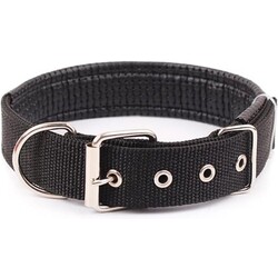 Igoods Halsband - Halsband voor Honden - Verstelbaar - Nylon - 50cm - Zwart