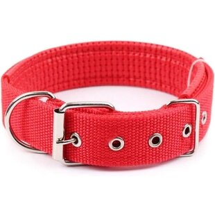 Igoods Halsband - Halsband voor Honden - Verstelbaar - Nylon - 50cm - Rood