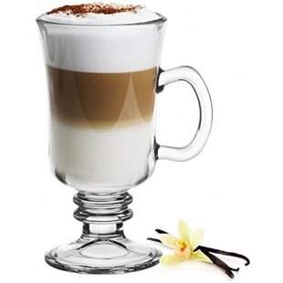 Igoods Irish Coffee Glazen - Koffieglazen - Latte Macchiato Glazen - Glazen op Voet met Handvat - Set van 2