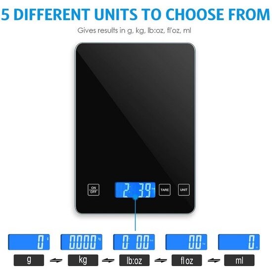 Imtex Imtex® Keukenweegschaal - Digitale Precisie Keukenweegschaal – Weegschaal Keuken - 1gr tot 15kg