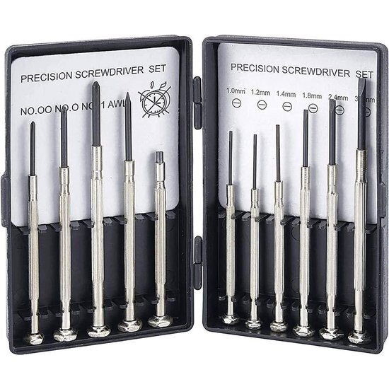Igoods Igoods Schroevendraaier Set - 11-delige Precisie Schroevendraaier Set - Mini-schroevendraaier Set - Met Doosje