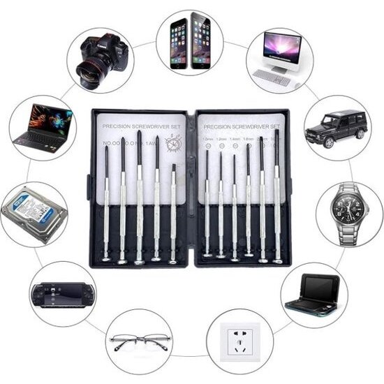 Igoods Igoods Schroevendraaier Set - 11-delige Precisie Schroevendraaier Set - Mini-schroevendraaier Set - Met Doosje