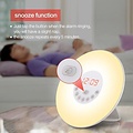 Igoods Igoods Wake-up Light - Wekkerradio - Nachtlampje - FM Radio - 7 kleuren - Snooze - Alarm