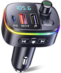 Igoods FM Transmitter - Bluetooth Transmitter Auto - Bluetooth Receiver - MP3 Speler - Handsfree Bellen - USB 3.0 - Bluetooth 5.0 - T65