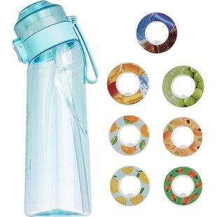 Igoods Drinkfles - Geurfles - Sportfles - Waterfles Met Smaak - Smaak Op Basis Van Geur - 650ML - BPA Vrij - Inclusief 7 Smaken - Blauw