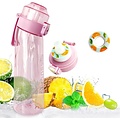Igoods Igoods Drinkfles - Geurfles - Sportfles - Waterfles Met Smaak - Smaak Op Basis Van Geur - 650ML - BPA Vrij - Inclusief 7 Smaken - Roze
