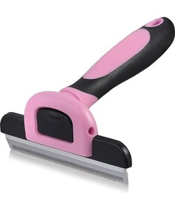 IGOODS Hond langhaar - Kat Kortharig - Vermindert Haaruitval Tot 95% - Kattenborstel - Hondenborstel - L -Pink
