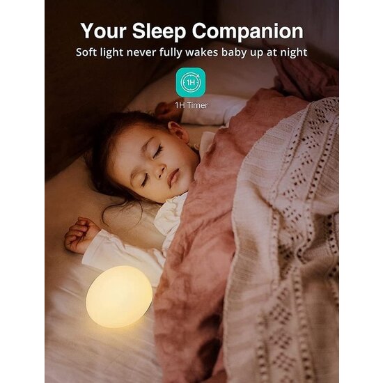 Igoods Igoods Smart Nachtlamp - Babylamp - Ledlamp Voor Kinderen - Multikleuren - Onbreekbaar