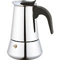 Igoods Igoods Koffiepot Italiaanse Espresso Maker INDUCTIE - 200ml - 4 kopjes - Moka Express Percolator 4 kops Roestvrijstaal - Palermo
