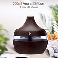 Igoods Igoods Aroma Cool Mist Diffuser 150ml | Ultrasone Vernevelaar | Etherische Olie Verstuiver | Aromadiffuser | Bevochtiger | Air/Lucht | Aroma Therapie | Verdamper | Geur Verspreider | Luchtbevochtiger | Sfeervolle LED Verlichting | Hout Look