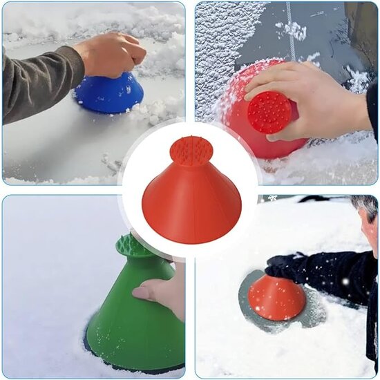 Igoods Igoods Magische IJskrabber - Blauw - Rond - Multifunctioneel