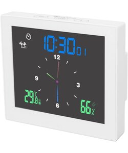 Igoods Badkamerklok - Waterdicht - Doucheklok - Siliconen zuiger - Wit - Temperatuur - Aftelfunctie