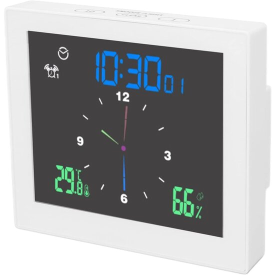 Igoods Igoods Badkamerklok - Waterdicht - Doucheklok - Siliconen zuiger - Wit - Temperatuur - Aftelfunctie