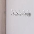 Igoods Igoods Kapstok 15 haaks Zilver - RVS Wandkapstok - Kapstokken Met Zilverkleurige Wandhaken
