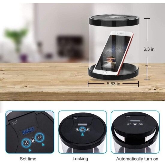 Igoods Igoods Telefoonkluis - Smartphonekluis - Telefoonkluis met Tijdslot - Opbergdoos - Focus Box - meer Focus