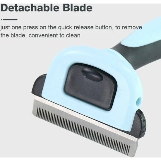 Igoods Igoods Hondenborstel - Kattenborstel - Pluizenborstel - Dierenkam - Vermindert Haaruitval Tot 95% - Blauw