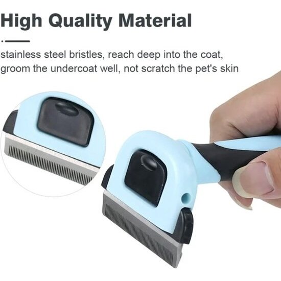 Igoods Igoods Hondenborstel - Kattenborstel - Pluizenborstel - Dierenkam - Vermindert Haaruitval Tot 95% - Blauw