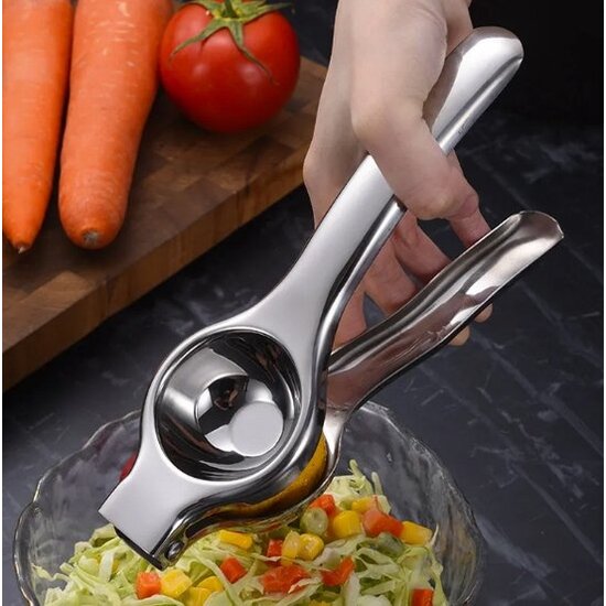 Igoods Igoods Citruspers - Limoenpers - Handmatige Citroenpers - RVS - Zilver