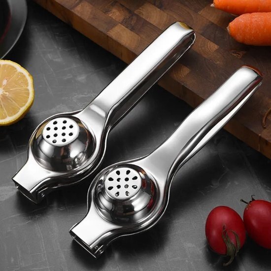 Igoods Igoods Citruspers - Limoenpers - Handmatige Citroenpers - RVS - Zilver