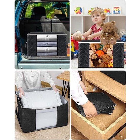 Igoods Igoods Opbertas - Vouwbare Opbertas - Opbergtas voor kleding - Met Rits en Handvat