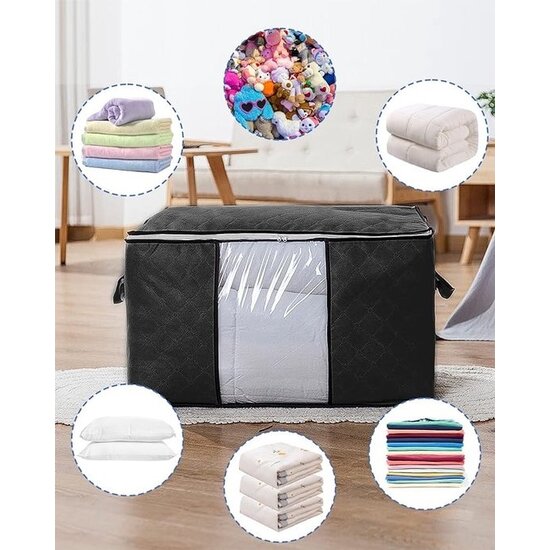 Igoods Igoods Opbertas - Vouwbare Opbertas - Opbergtas voor kleding - Met Rits en Handvat