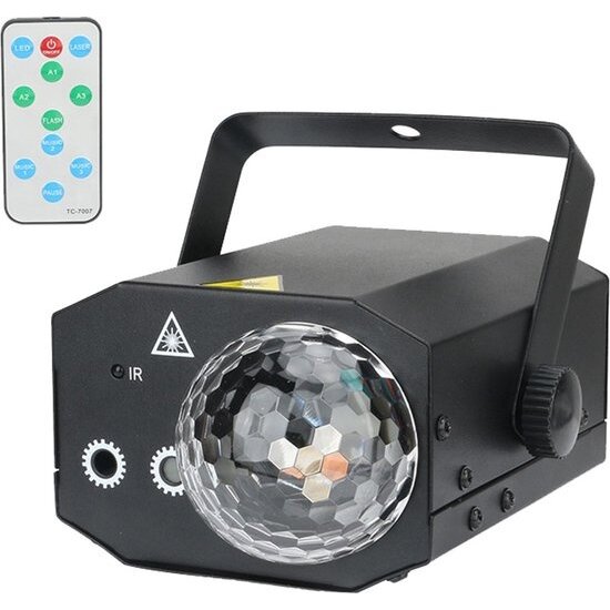 Igoods Igoods Discolamp - Feestverlichting - Disco Projector - Sfeerverlichting - Discobal - Stroboscoop - Partylight - Met Afstandsbediening